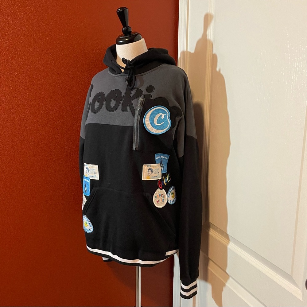 Cookies Men’s Black Award Tour Embroidered AOP Slouchy Cotton Fleece Hoodie